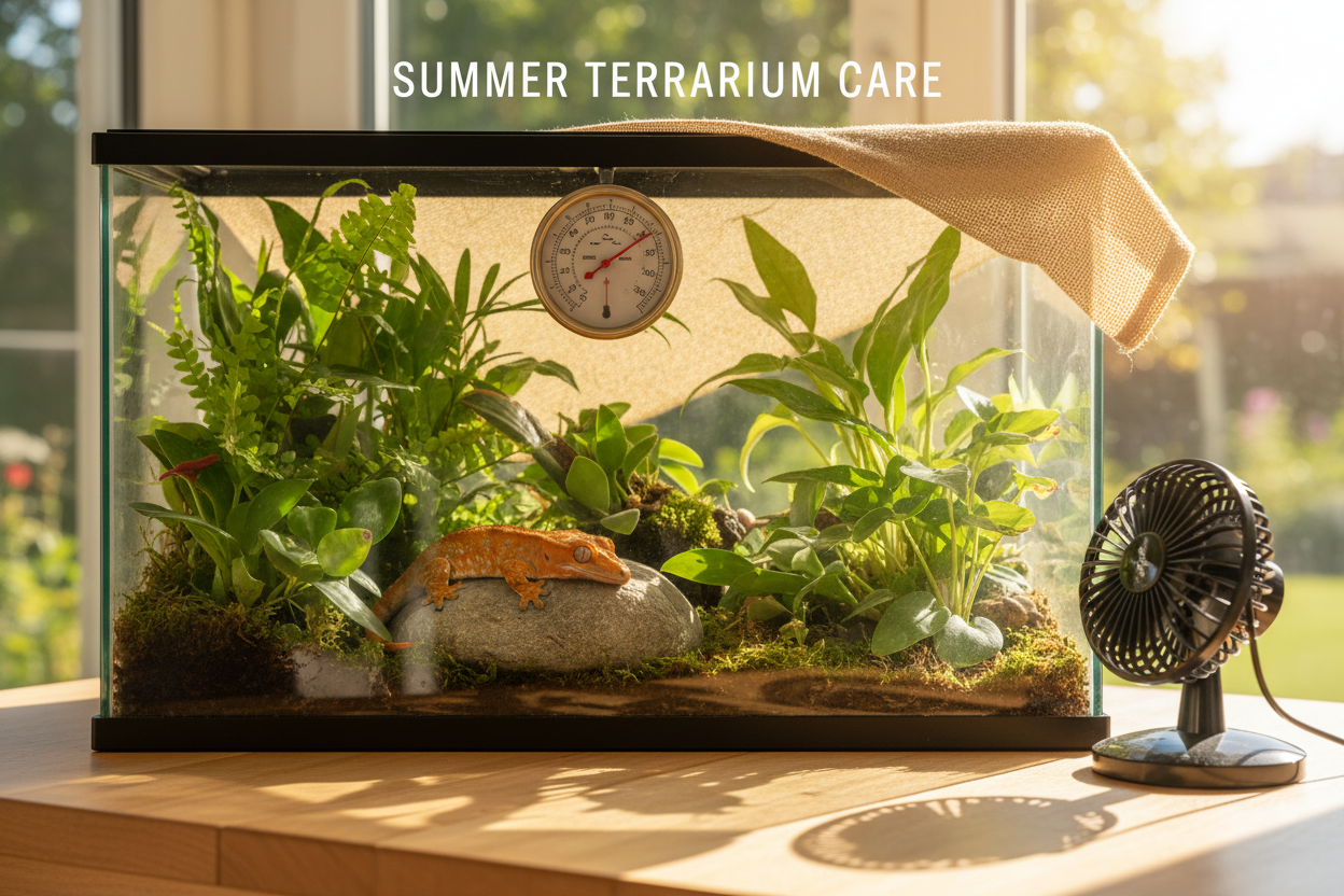 Hogyan kerüljük el a terrárium túlfűtését nyáron?