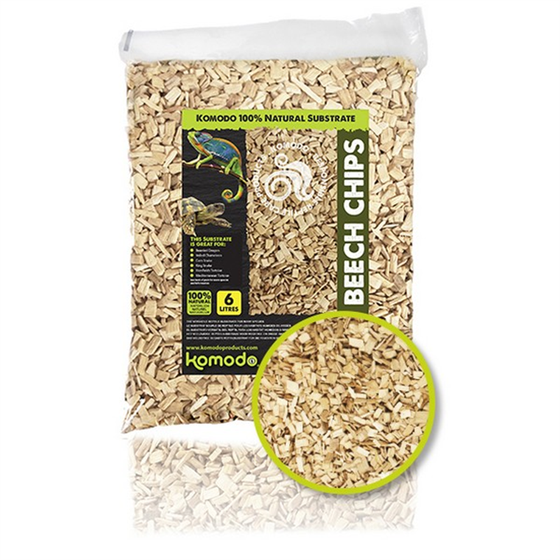 Komodo Beech Chips Coarse – Durva kéreg aljzat (6L)