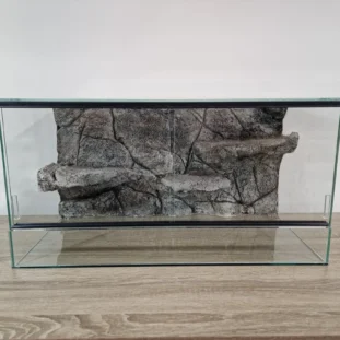 Hátterezett terrárium – 60×30×30 cm